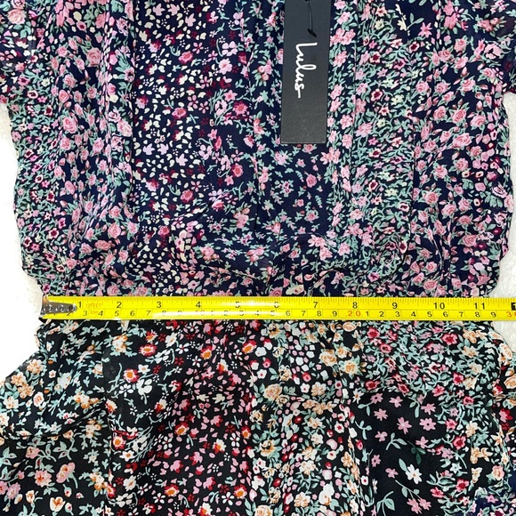 Lulus Neva Navy‎ Blue Floral Print Off-the-Shoulder Maxi Dress - Picture 5 of 9